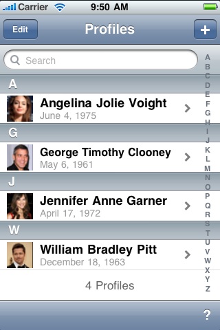 Numerology's main screen